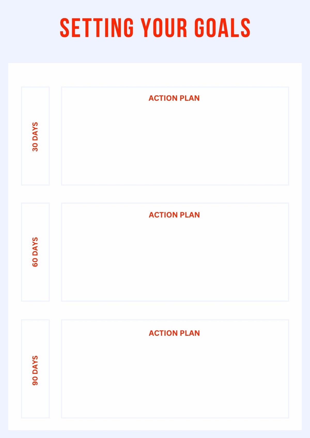 30-60-90 Day Goal Setting Printable | Inuktitut, English & French