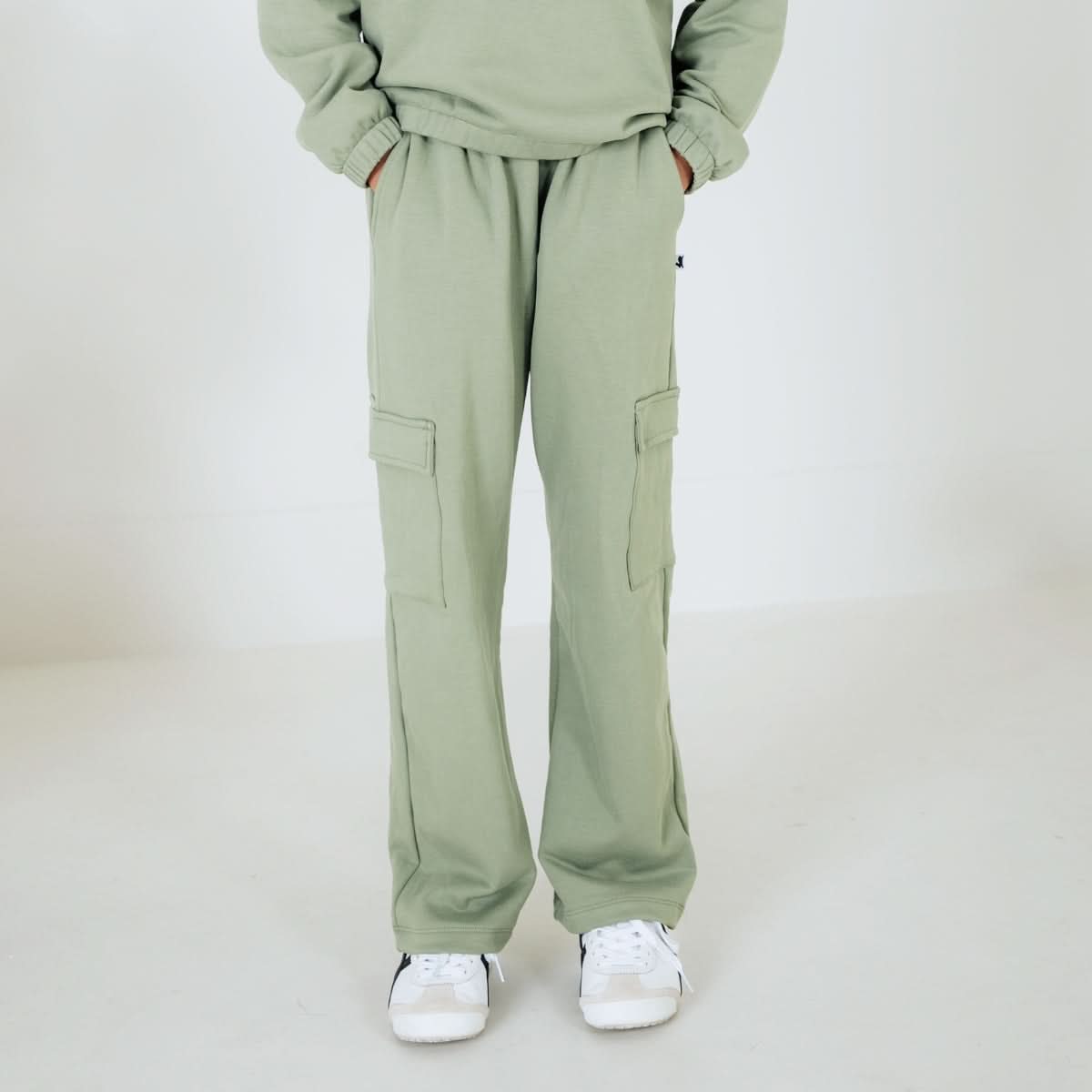Youth Fleece Cargo Pants | Terracotta