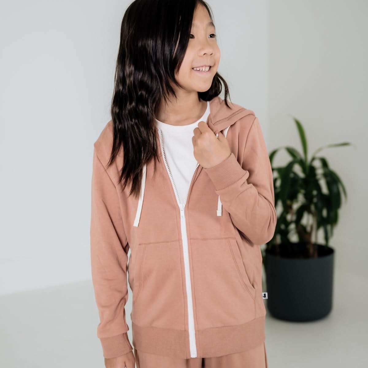 Youth Fleece Zip-Up Hoodie | Navy