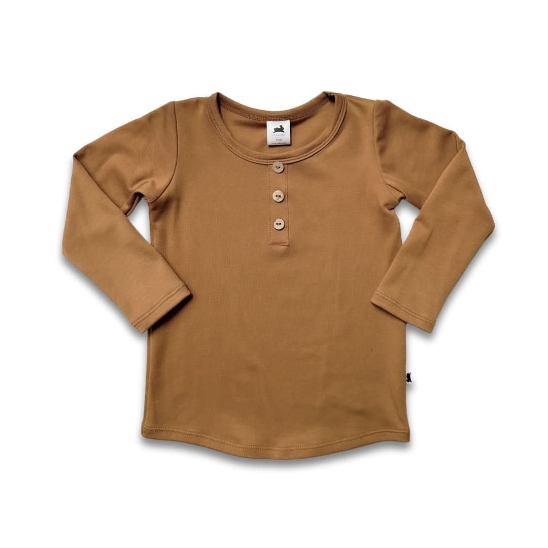 Long Sleeve Henley | Umber