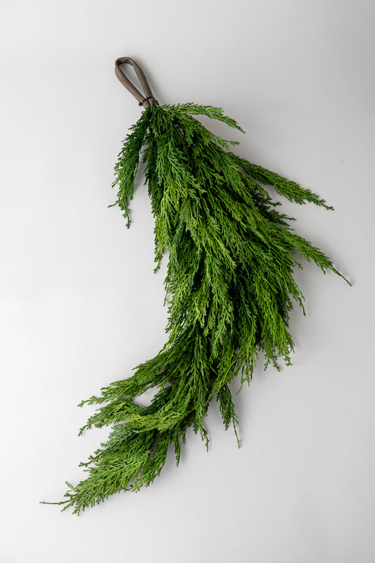 Faux Cedar Garland - Teardrop
