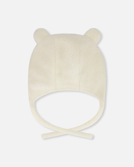 Lined Baby Sherpa Hat Off-White
