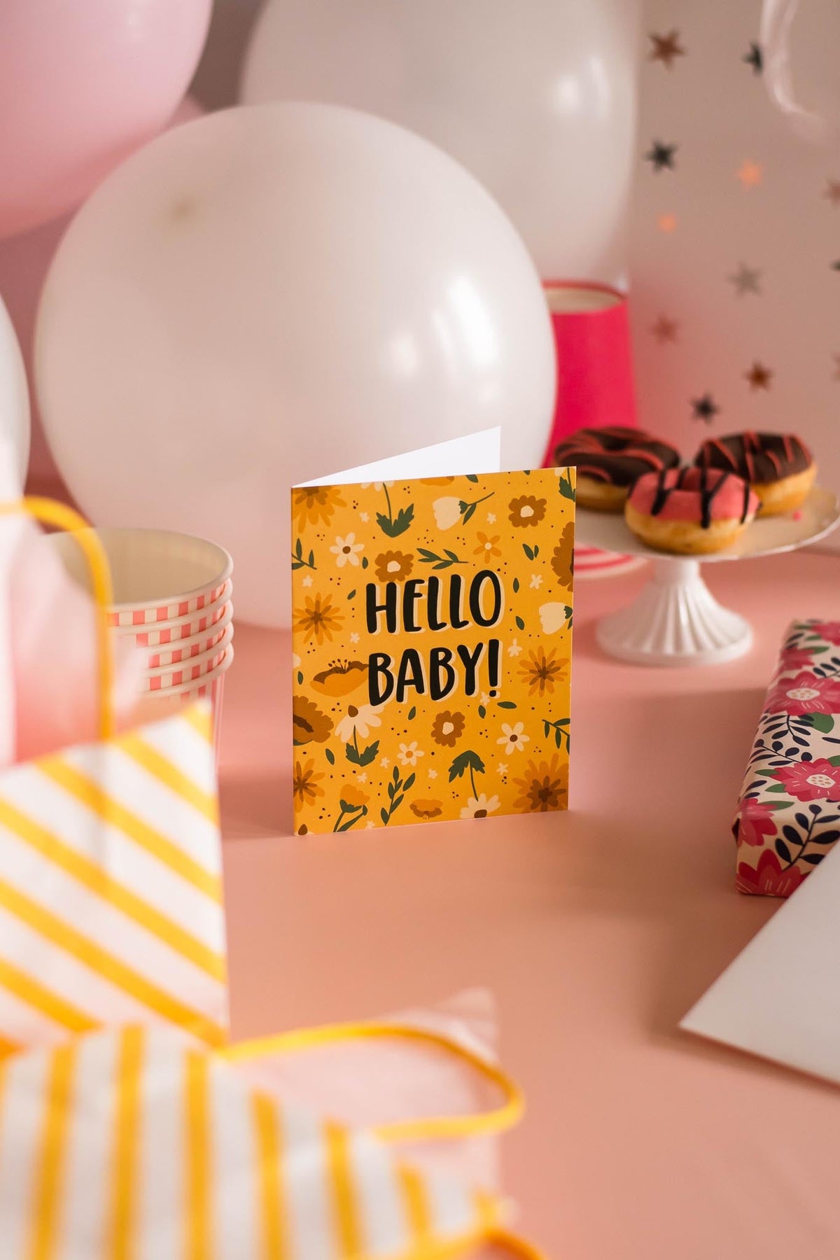 Yellow Floral, Hello Baby!