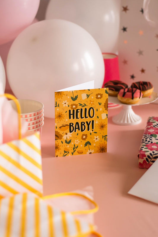 Yellow Floral, Hello Baby!