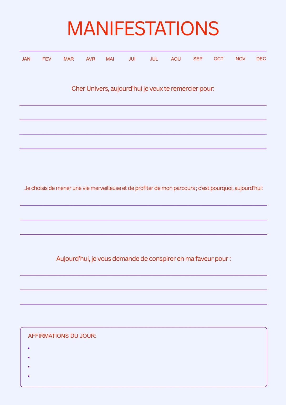 Manifestation Printable | Inuktitut, English & French Downloads