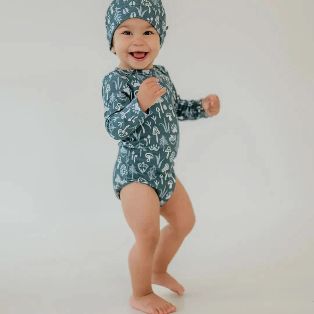 Long-Sleeve Bodysuit Berry Stripe