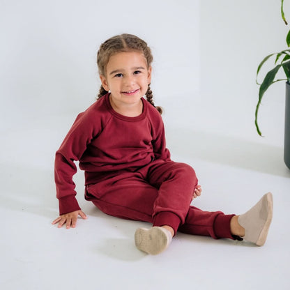 Fleece Raglan Pullover | Terracotta