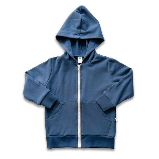 Youth Fleece Zip-Up Hoodie | Navy