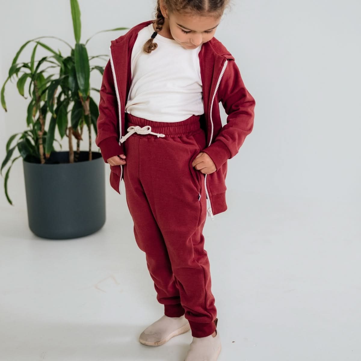 Fleece Joggers Terracotta