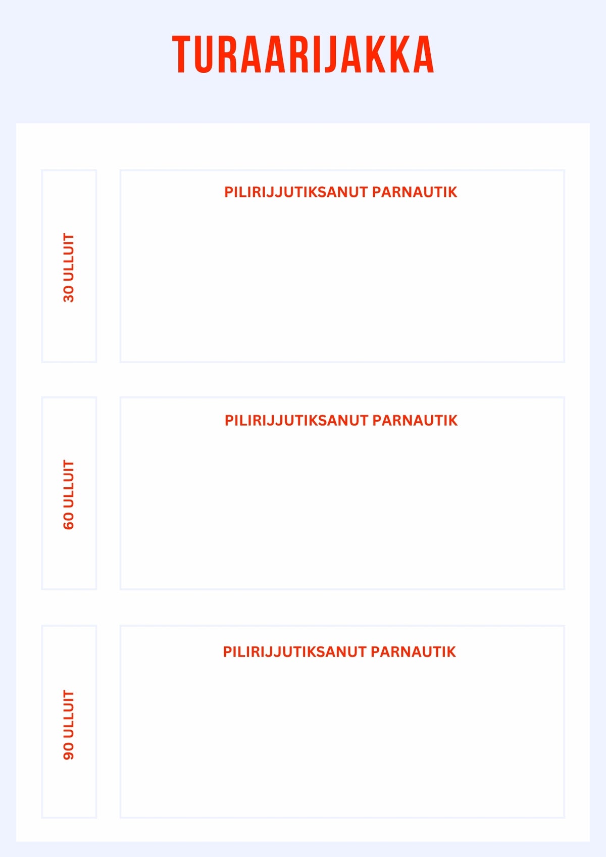 30-60-90 Day Goal Setting Printable | Inuktitut, English & French
