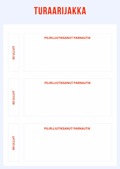 30-60-90 Day Goal Setting Printable | Inuktitut, English & French