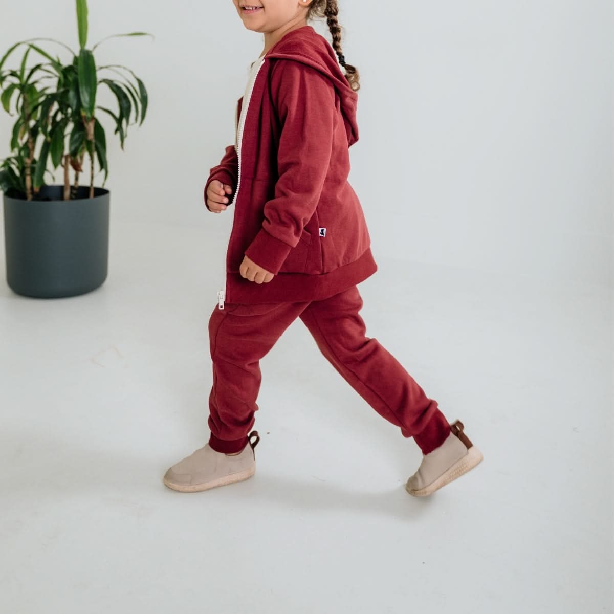 Fleece Joggers | Cranberry