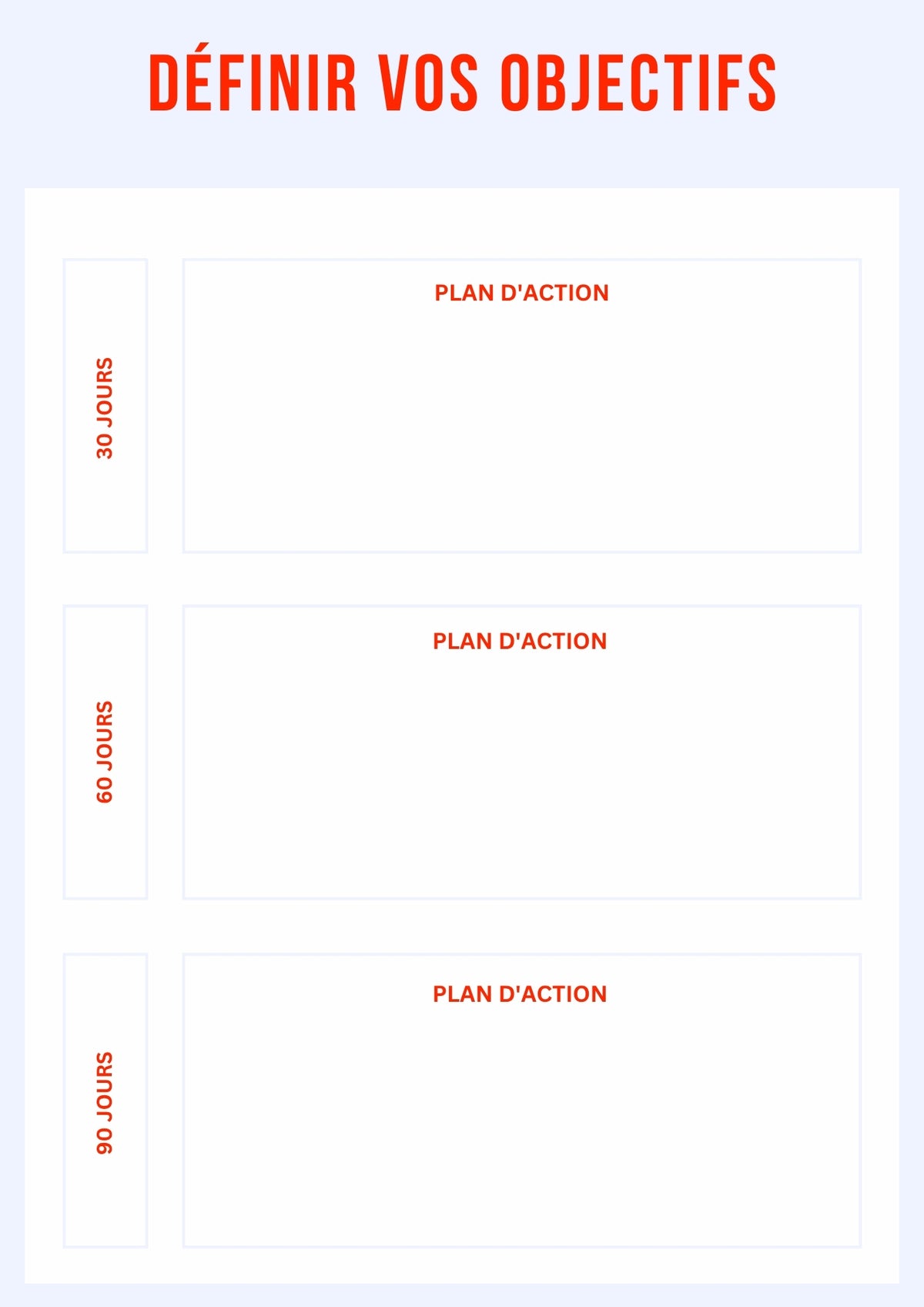 30-60-90 Day Goal Setting Printable | Inuktitut, English & French