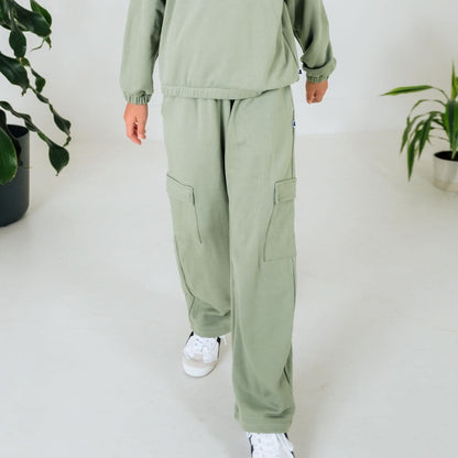 Youth Fleece Cargo Pants | Terracotta