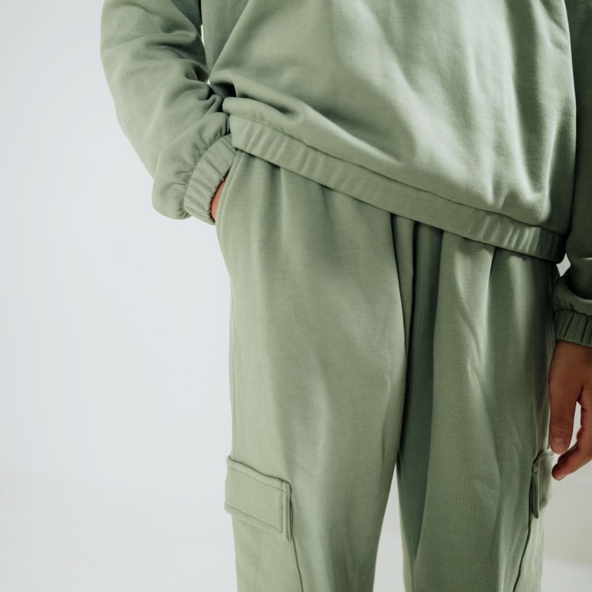 Youth Fleece Cargo Pants | Terracotta