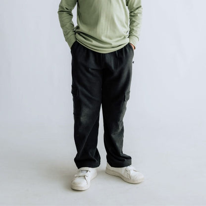 Youth Fleece Cargo Pants | Navy