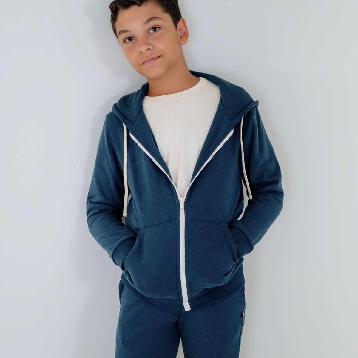 Youth Fleece Zip-Up Hoodie | Cranberry