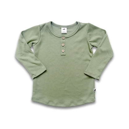 Long Sleeve Henley | Umber