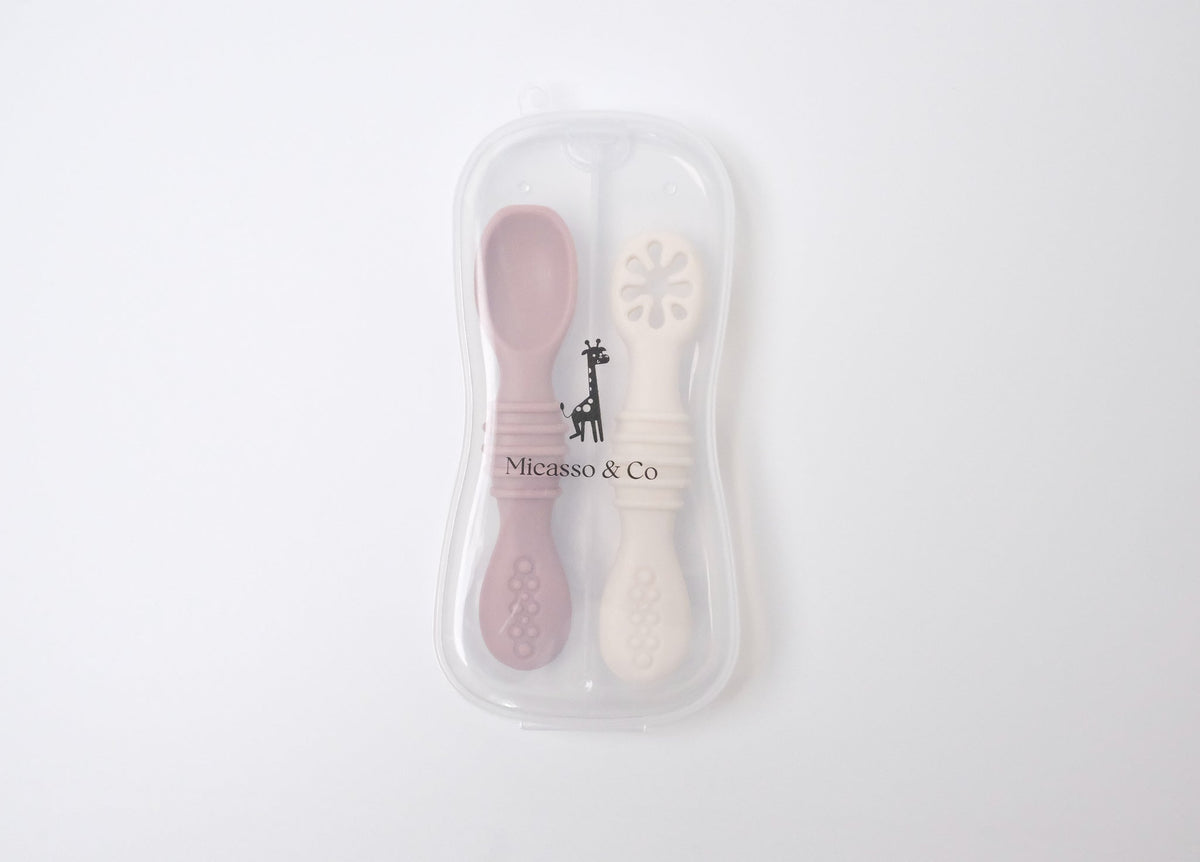 Silicone Baby-Led Weaning Spoons | Cuillères DME pour bébé en silicone