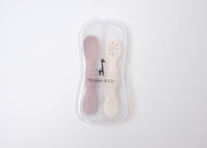 Silicone Baby-Led Weaning Spoons | Cuillères DME pour bébé en silicone
