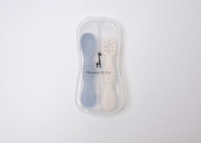 Silicone Baby-Led Weaning Spoons | Cuillères DME pour bébé en silicone