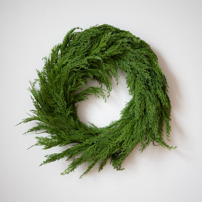 Faux Cedar Wreath