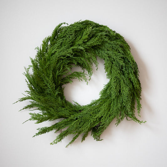 Faux Cedar Wreath