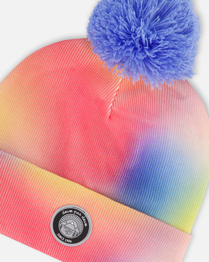 Cable Knit Hat Printed Watercolour