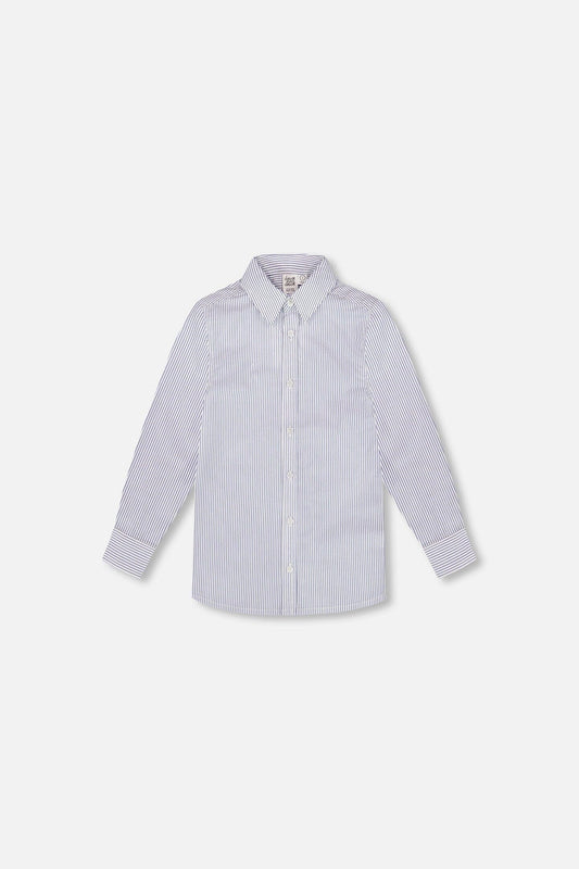 Button Down Shirt Navy Blue Stripes