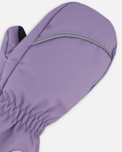 Winter Mittens Play Purple Gray