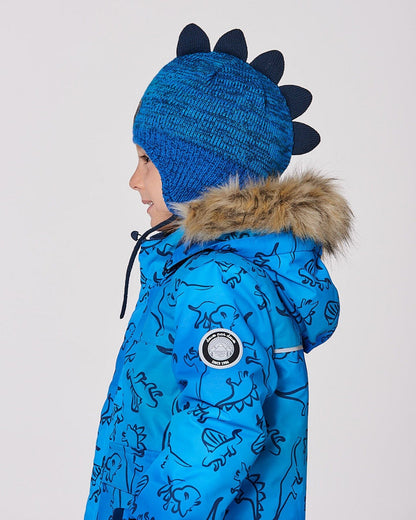 Lined Dino Peruvian Knit Winter Hat