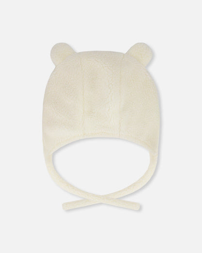 Lined Baby Sherpa Hat Off-White