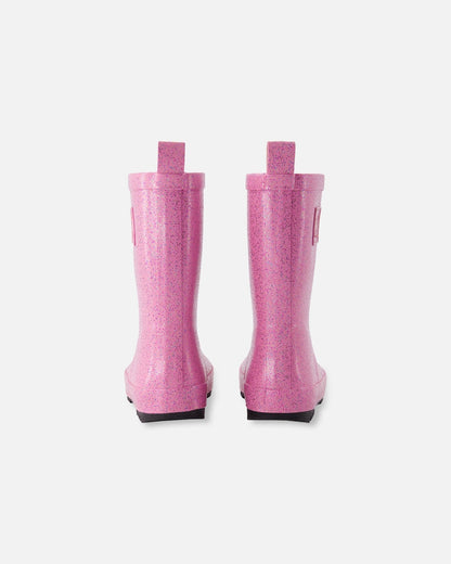 Rain Boots In Natural Rubber Pink