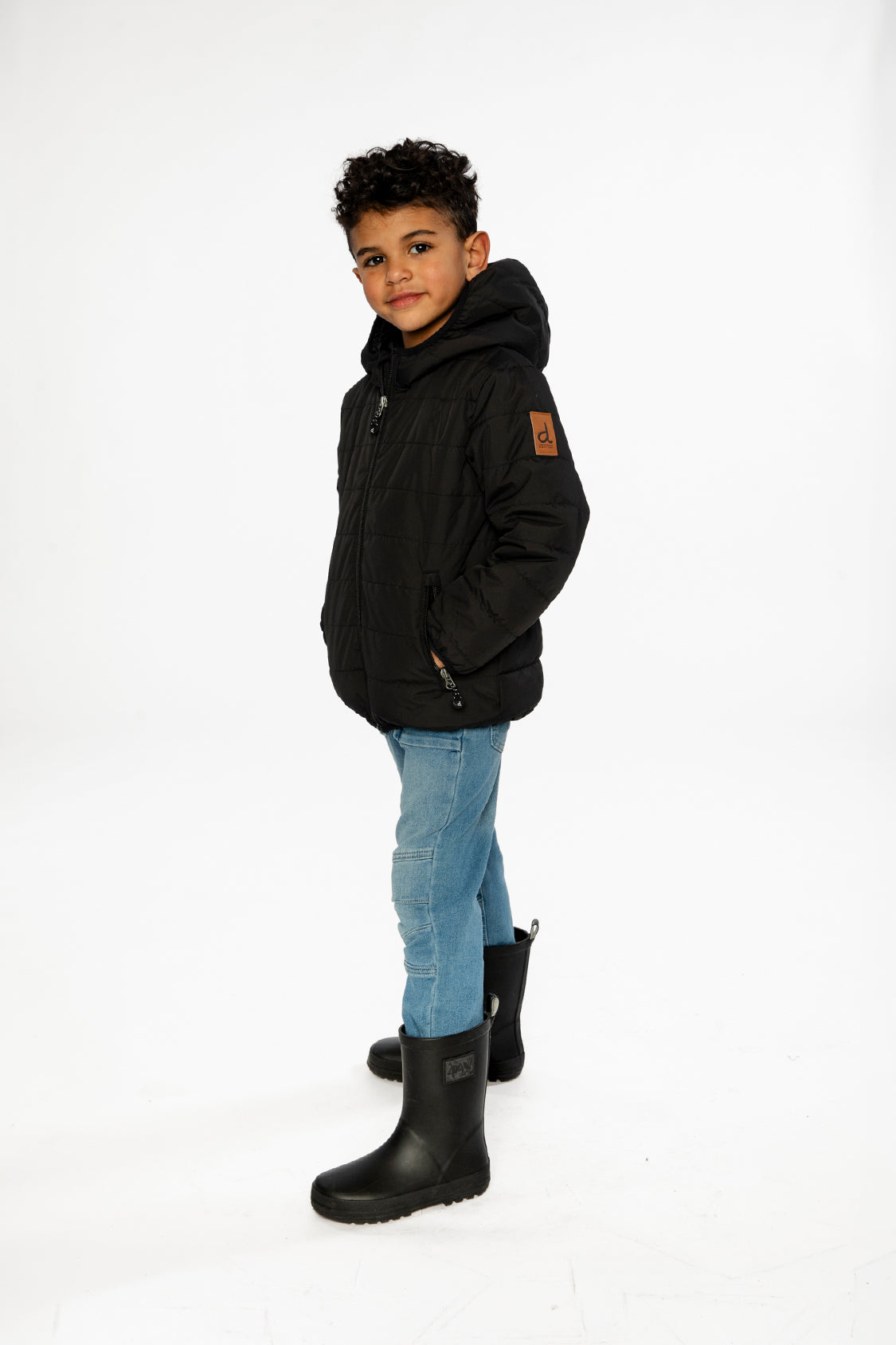 Insulated Quilted Fall Jacket Black