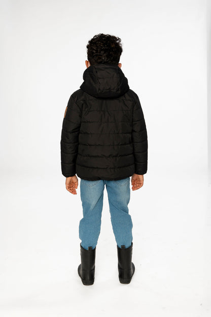 Insulated Quilted Fall Jacket Black