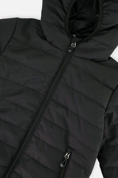 Insulated Quilted Fall Jacket Black
