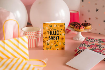 Yellow Floral, Hello Baby!