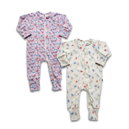 Footed Bodysuit | Saltwater Floral