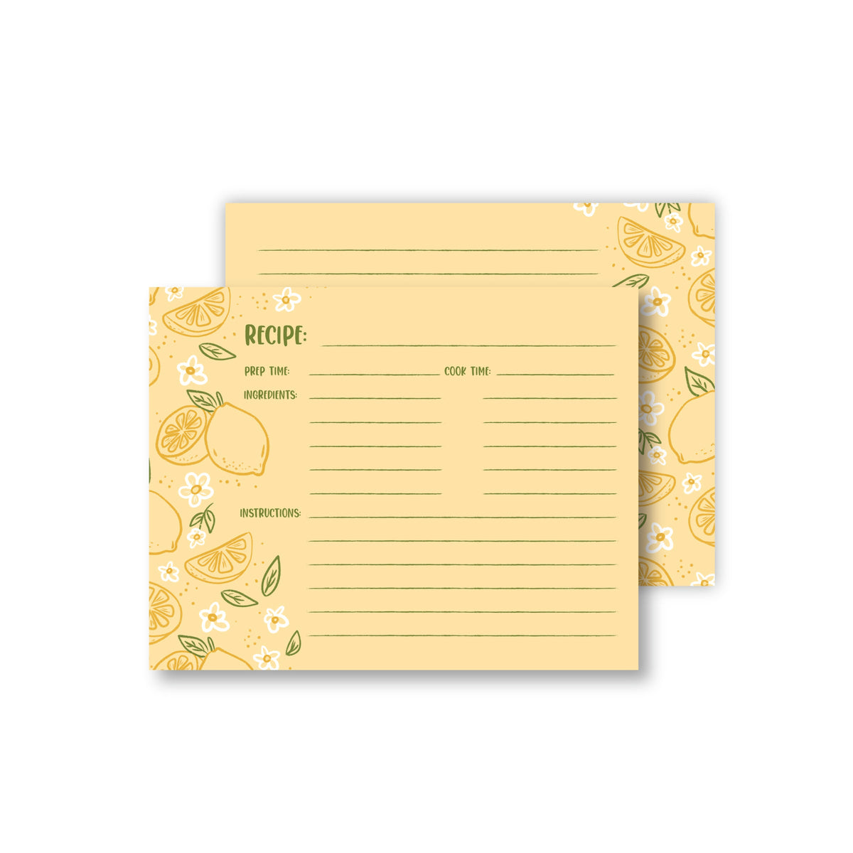 Lemon Recipe Cards