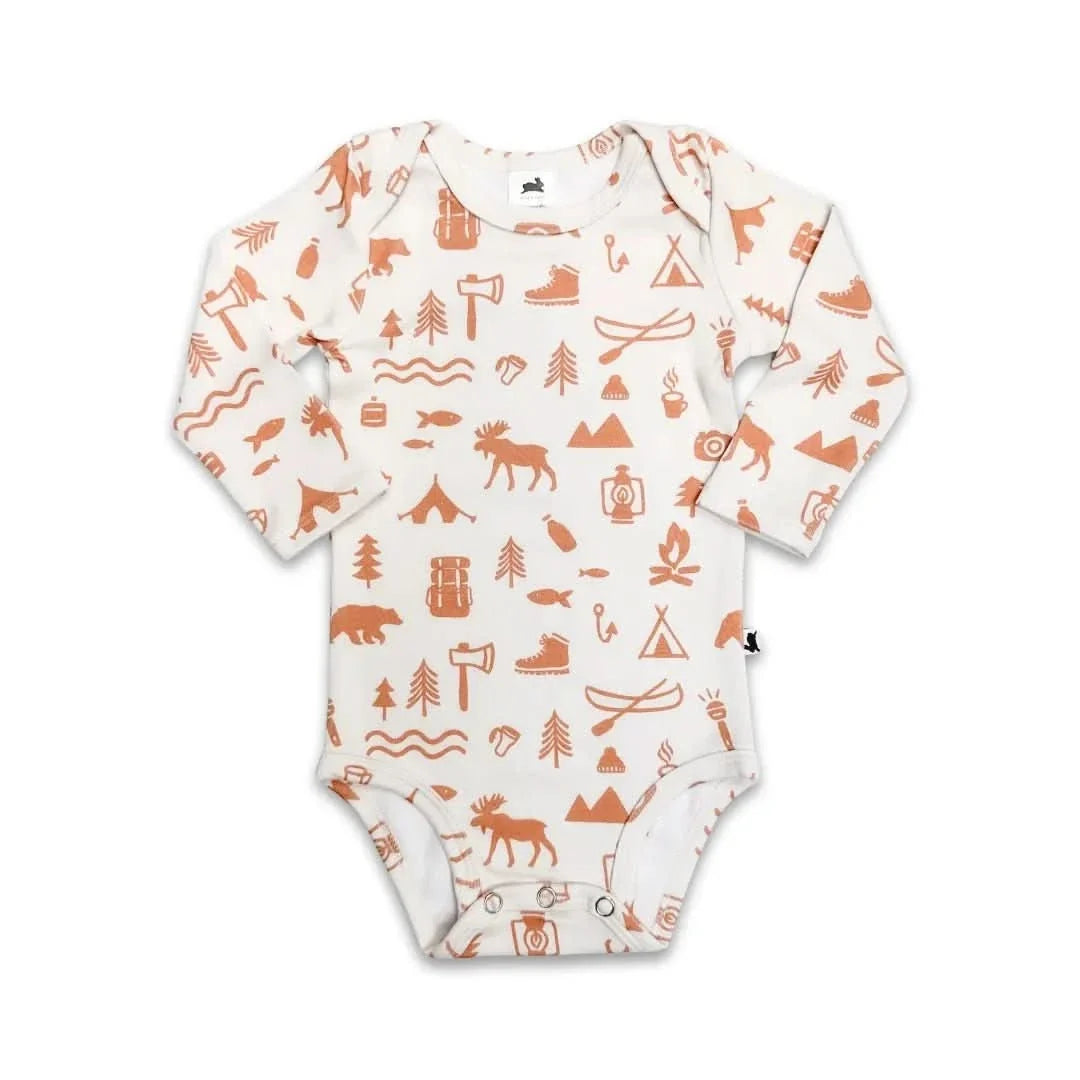 Long-Sleeve Bodysuit Berry Stripe