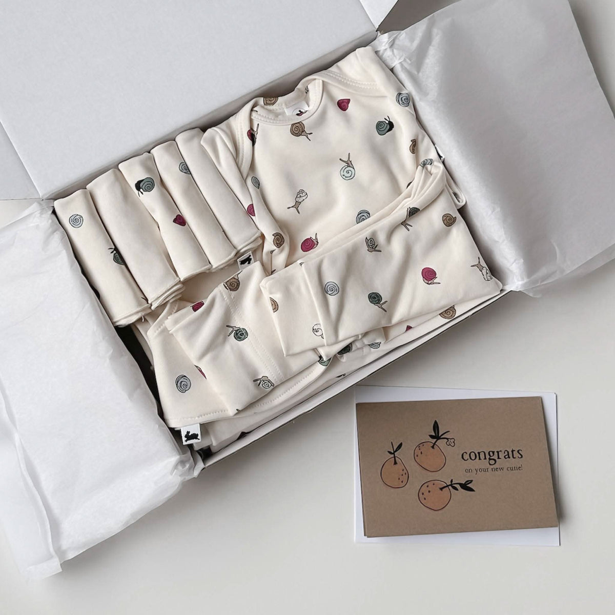 Capsule Gift Box | Ditsy Snails & Cream