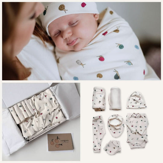 Capsule Gift Box | Ditsy Snails & Cream