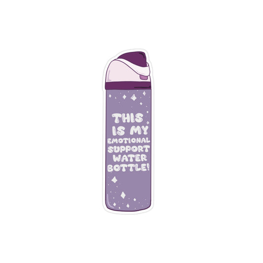 This Is My Emotional Support Water Bottle (Purple) Vinyl Sticker