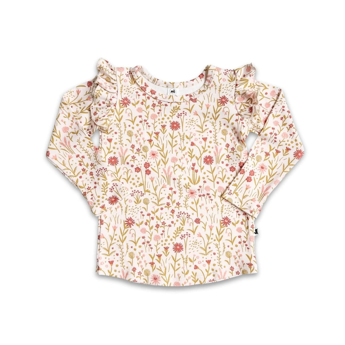Ruffle Long Sleeve Shirt | Beach Stone