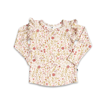 Ruffle Long Sleeve Shirt | Beach Stone