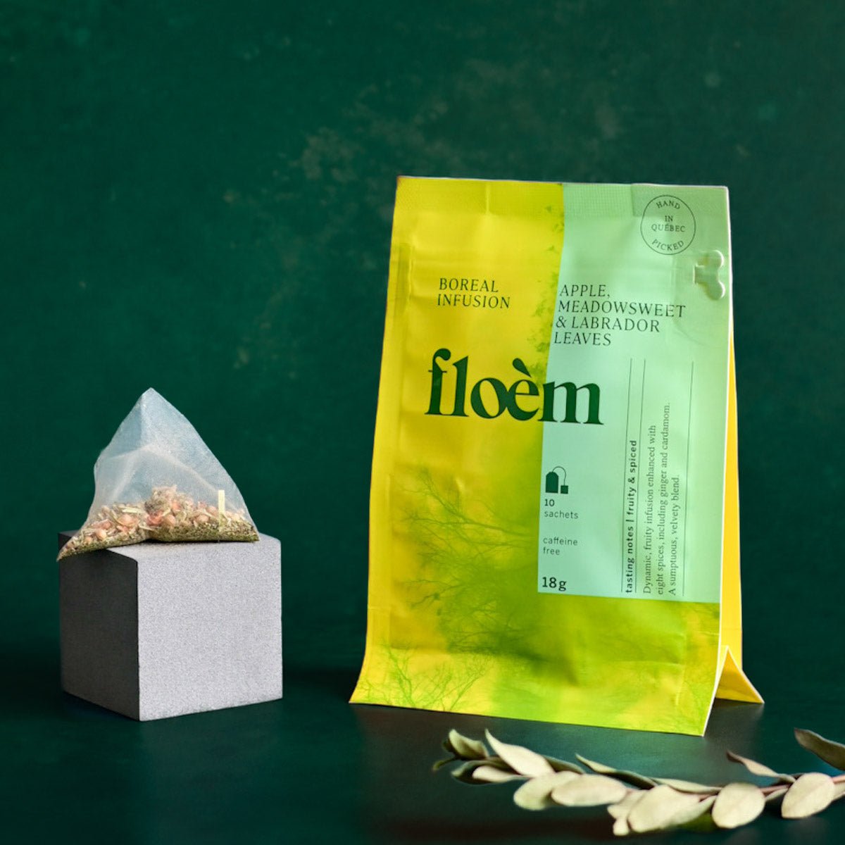 Apple, Meadowsweet & Labrador Tea Bags | Tisane en sachets - Pomme, reine des prés & feuilles du Labrador