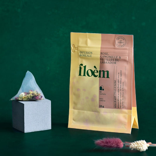 Rose, Chamomile & Labrador Tea Bags | Tisane en sachets Rose, camomille & feuilles du Labrador