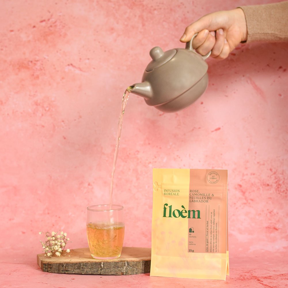 Rose, Chamomile & Labrador Tea Bags | Tisane en sachets Rose, camomille & feuilles du Labrador