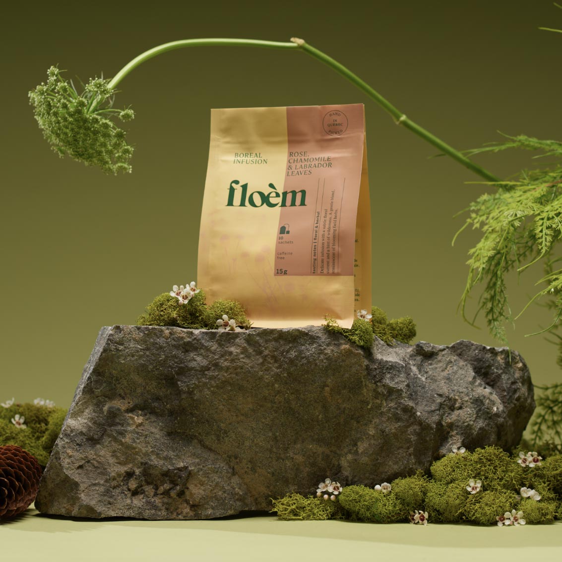 Rose, Chamomile & Labrador Tea Bags | Tisane en sachets Rose, camomille & feuilles du Labrador